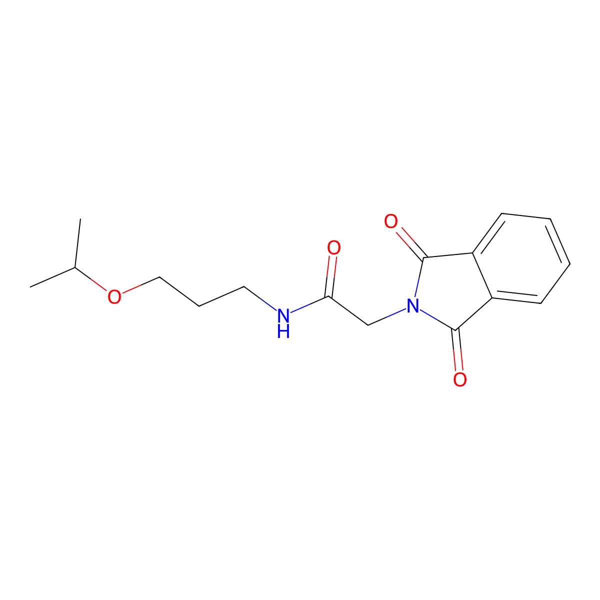 2-(1,3-dioxoisoindol-2-yl)-N-(3-propan-2-yloxypropyl)acetamide molecular structure, CAS 825661-23-2
