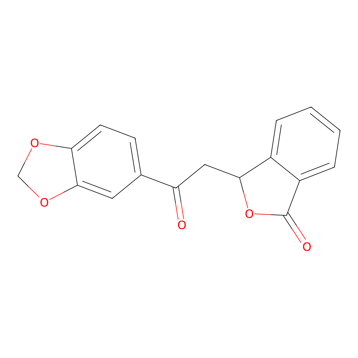 3-(2-(benzo[d][1,3]dioxol-5-yl)-2-oxoethyl)isobenzofuran-1(3H)-one molecular structure, CAS 825662-09-7