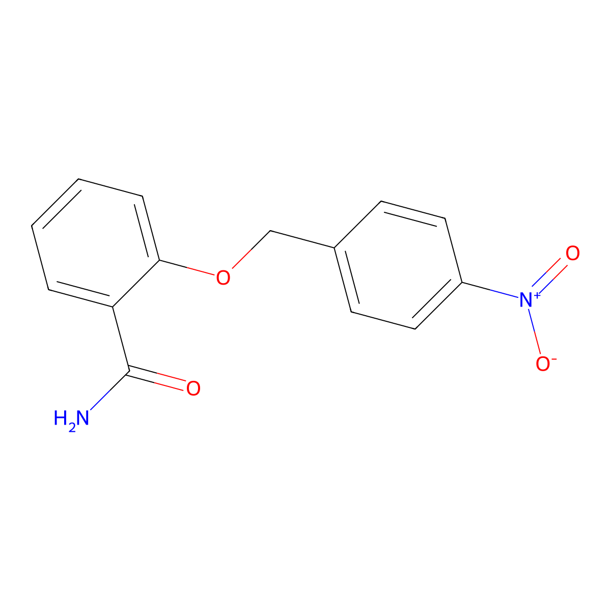 2-[(4-Nitrophenyl)methoxy]benzamide molecular structure, CAS 82568-68-1