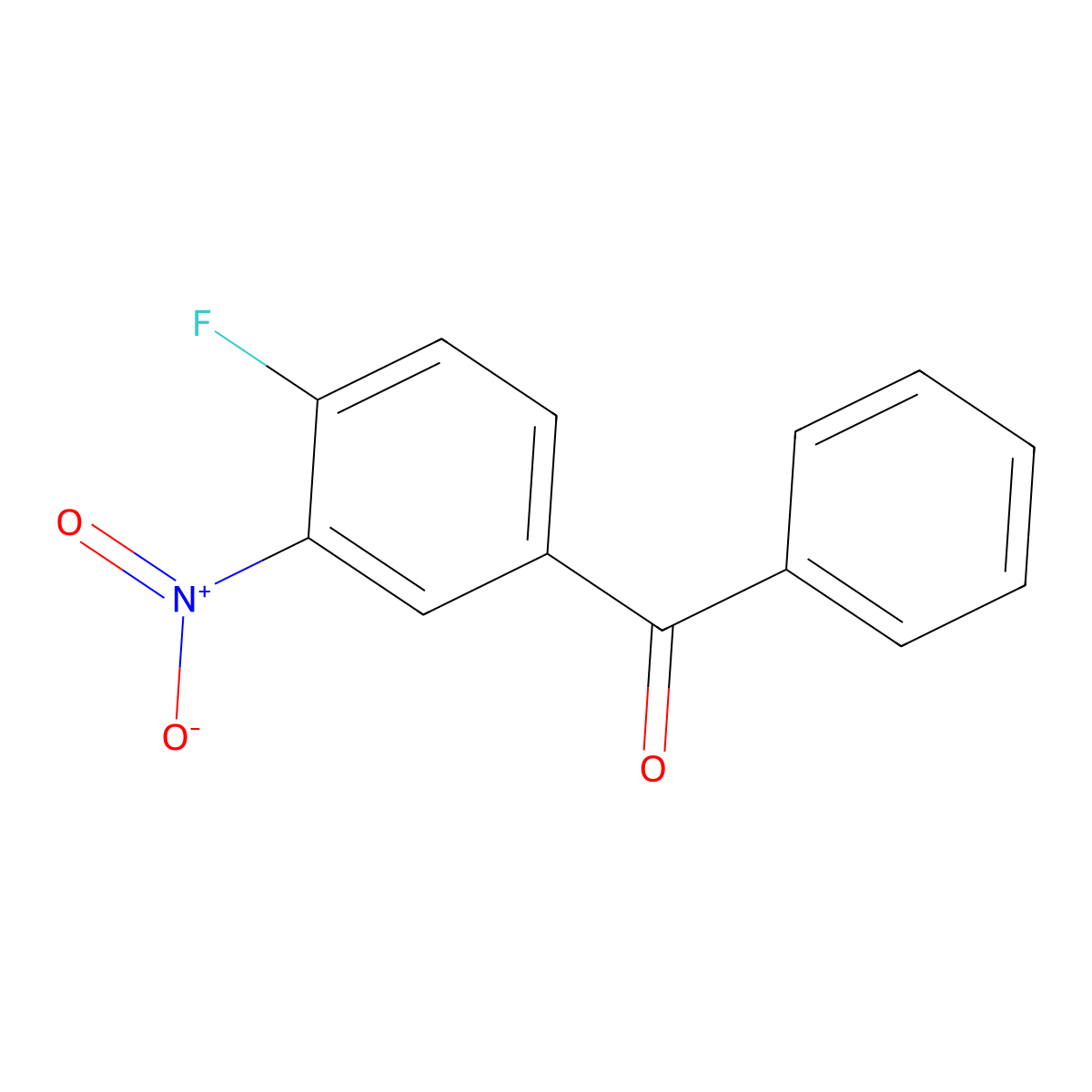 (4-Fluoro-3-nitrophenyl)(phenyl)methanone molecular structure, CAS 82571-93-5