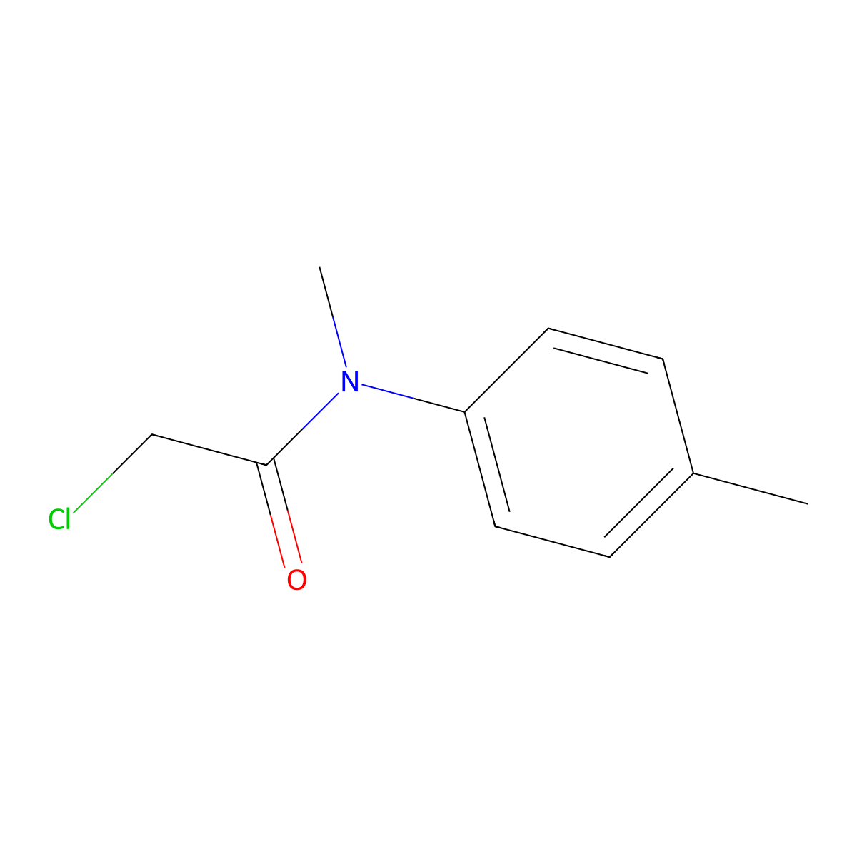 2-chloro-N-methyl-N-(4-methylphenyl)acetamide molecular structure, CAS 82577-42-2