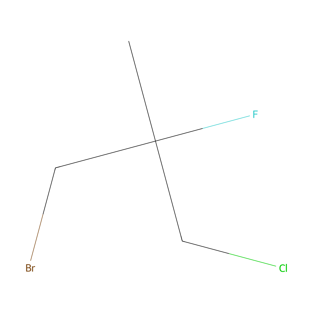 1-Bromo-3-chloro-2-fluoro-2-methylpropane molecular structure, CAS 82577-95-5