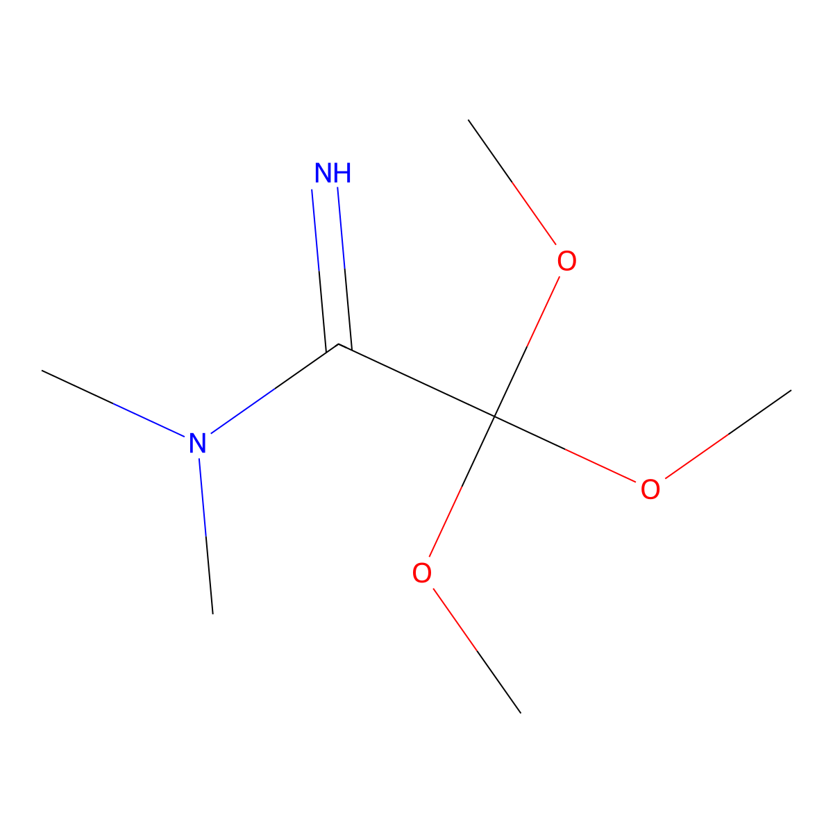 2,2,2-trimethoxy-N,N-dimethylethanimidamide molecular structure, CAS 82578-56-1