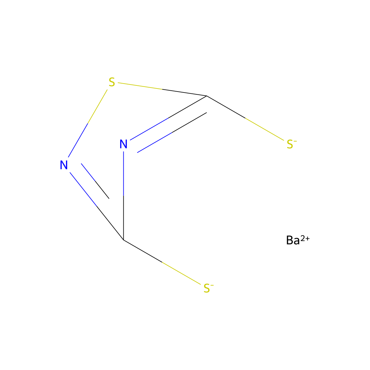 Barium(2+);1,2,4-thiadiazole-3,5-dithiolate molecular structure, CAS 82585-24-8