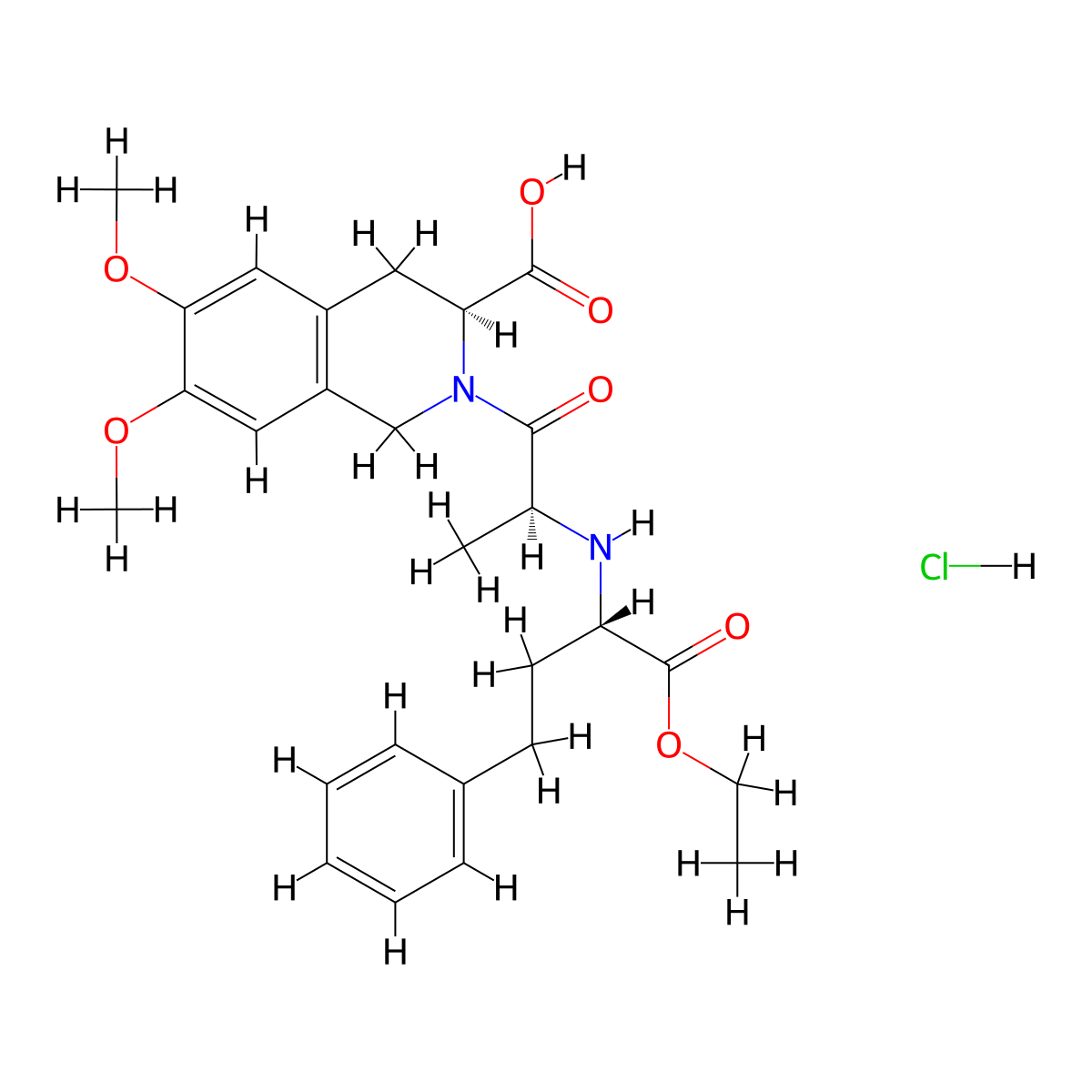 Moexipril Hydrochloride molecular structure, CAS 82586-52-5