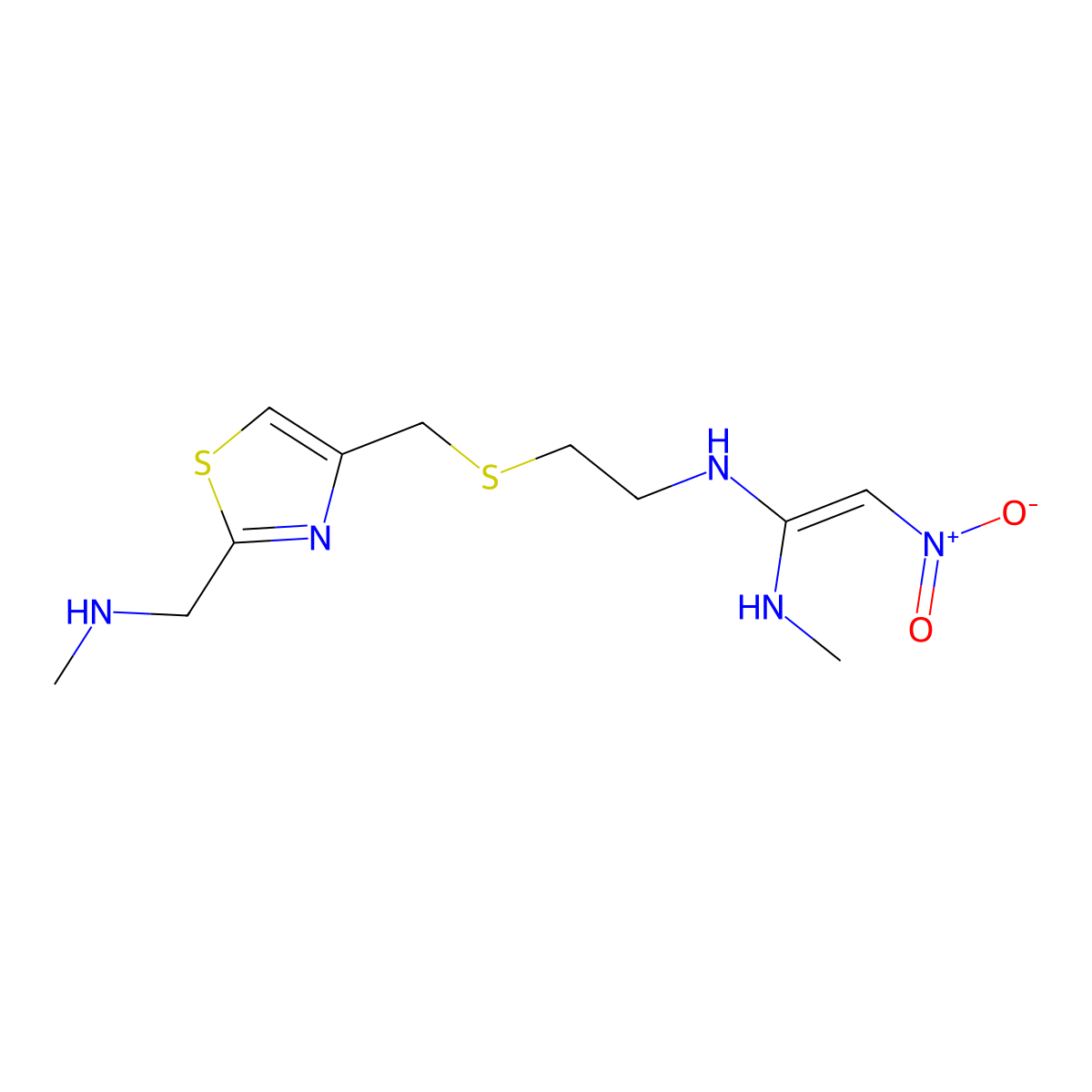 N-Desmethylnizatidine molecular structure, CAS 82586-78-5