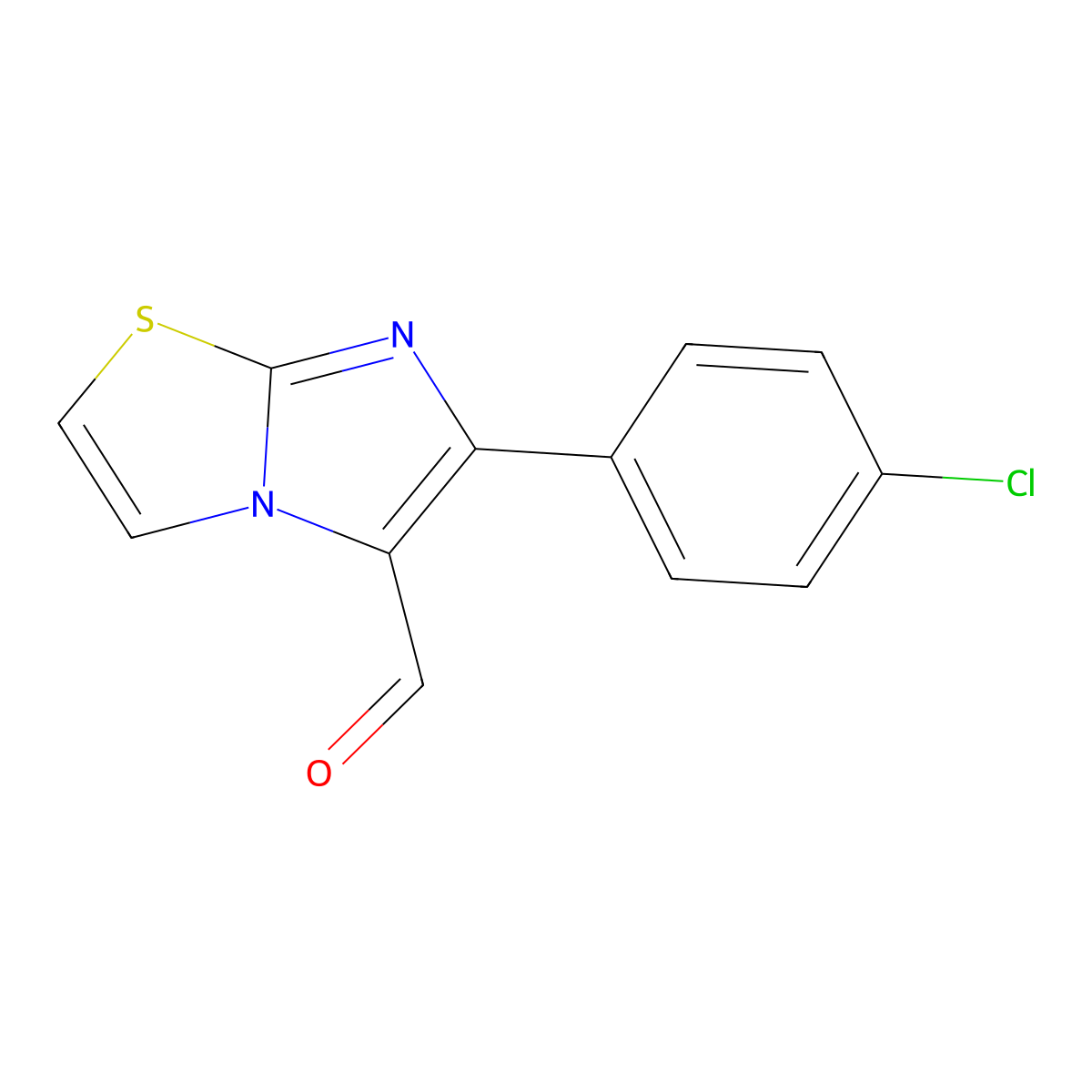 6-(4-Chlorophenyl)imidazo[2,1-b][1,3]thiazole-5-carbaldehyde molecular structure, CAS 82588-41-8