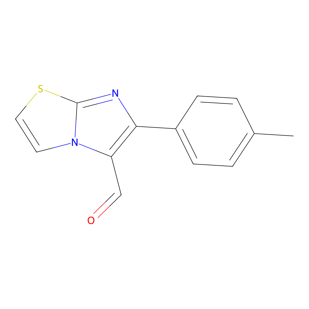 6-(4-Methylphenyl)imidazo[2,1-b][1,3]thiazole-5-carbaldehyde molecular structure, CAS 82588-42-9