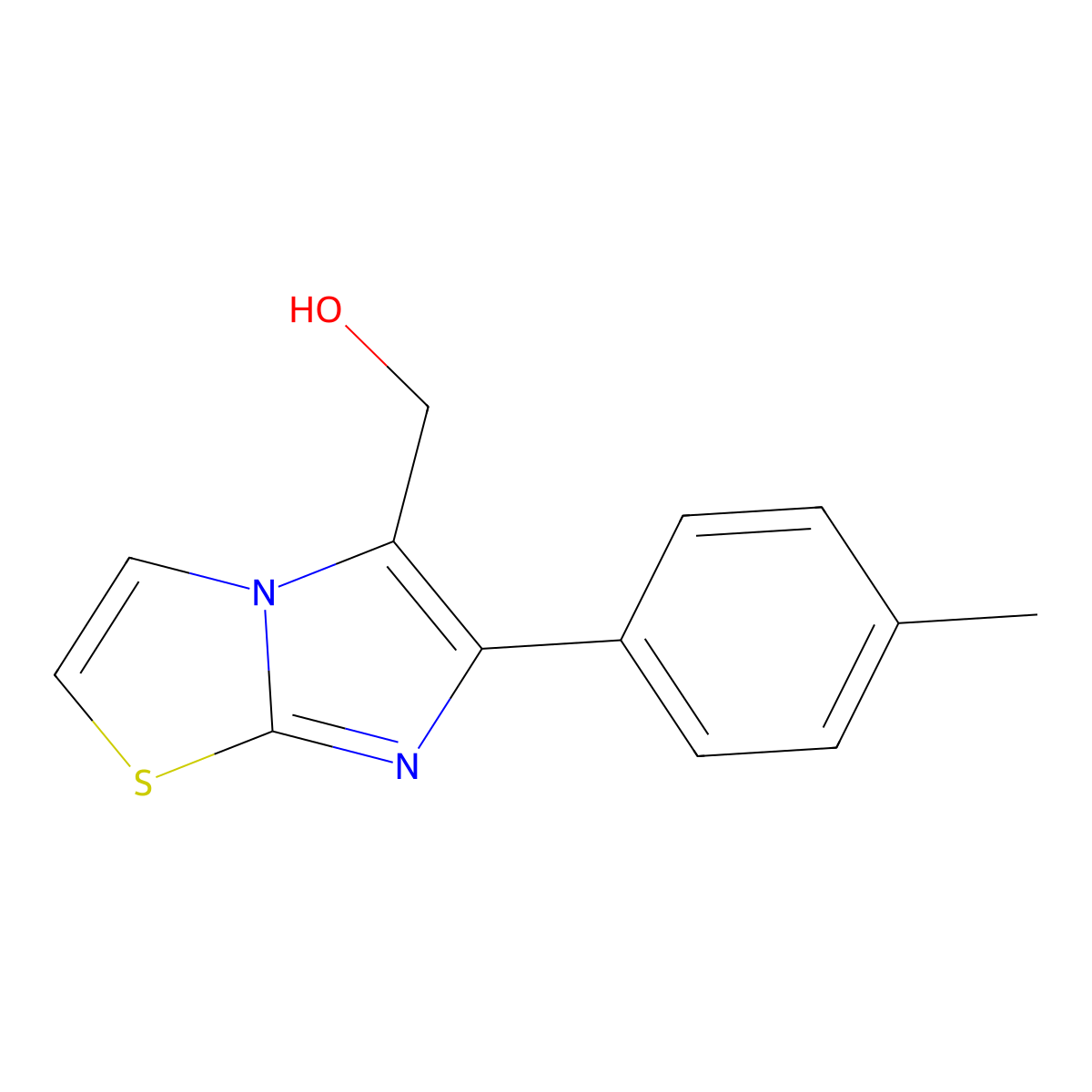 [6-(4-Methylphenyl)imidazo[2,1-b][1,3]thiazol-5-yl]methanol molecular structure, CAS 82588-60-1