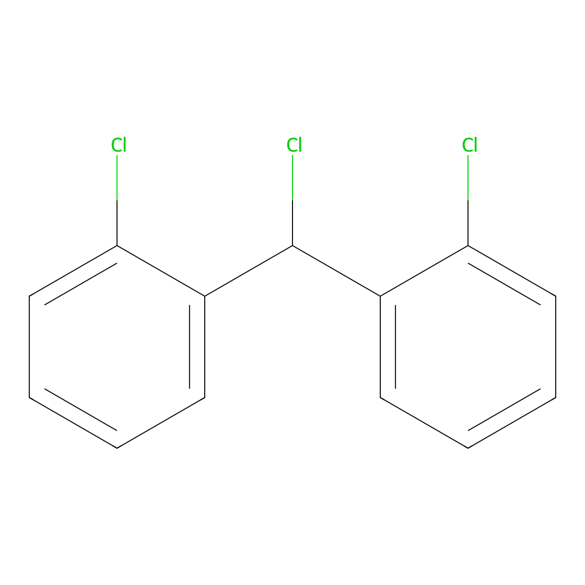 1-Chloro-2-[chloro(2-chlorophenyl)methyl]benzene molecular structure, CAS 82589-04-6
