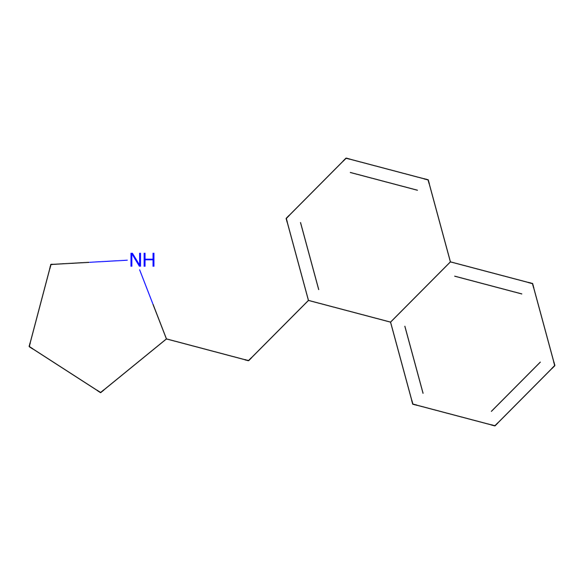 2-(Naphthalen-1-ylmethyl)pyrrolidine molecular structure, CAS 82589-42-2