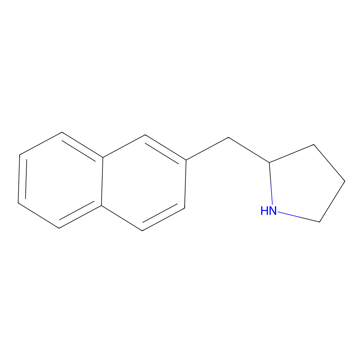2-(Naphthalen-2-ylmethyl)pyrrolidine molecular structure, CAS 82589-44-4