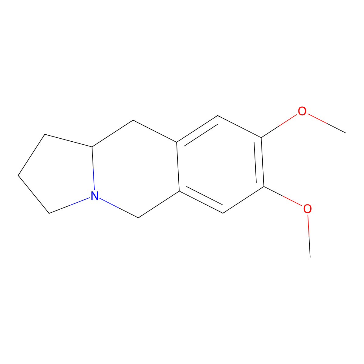 Pyrrolo(1,2-b)isoquinoline, 1,2,3,5,10,10a-hexahydro-7,8-dimethoxy- molecular structure, CAS 82589-55-7