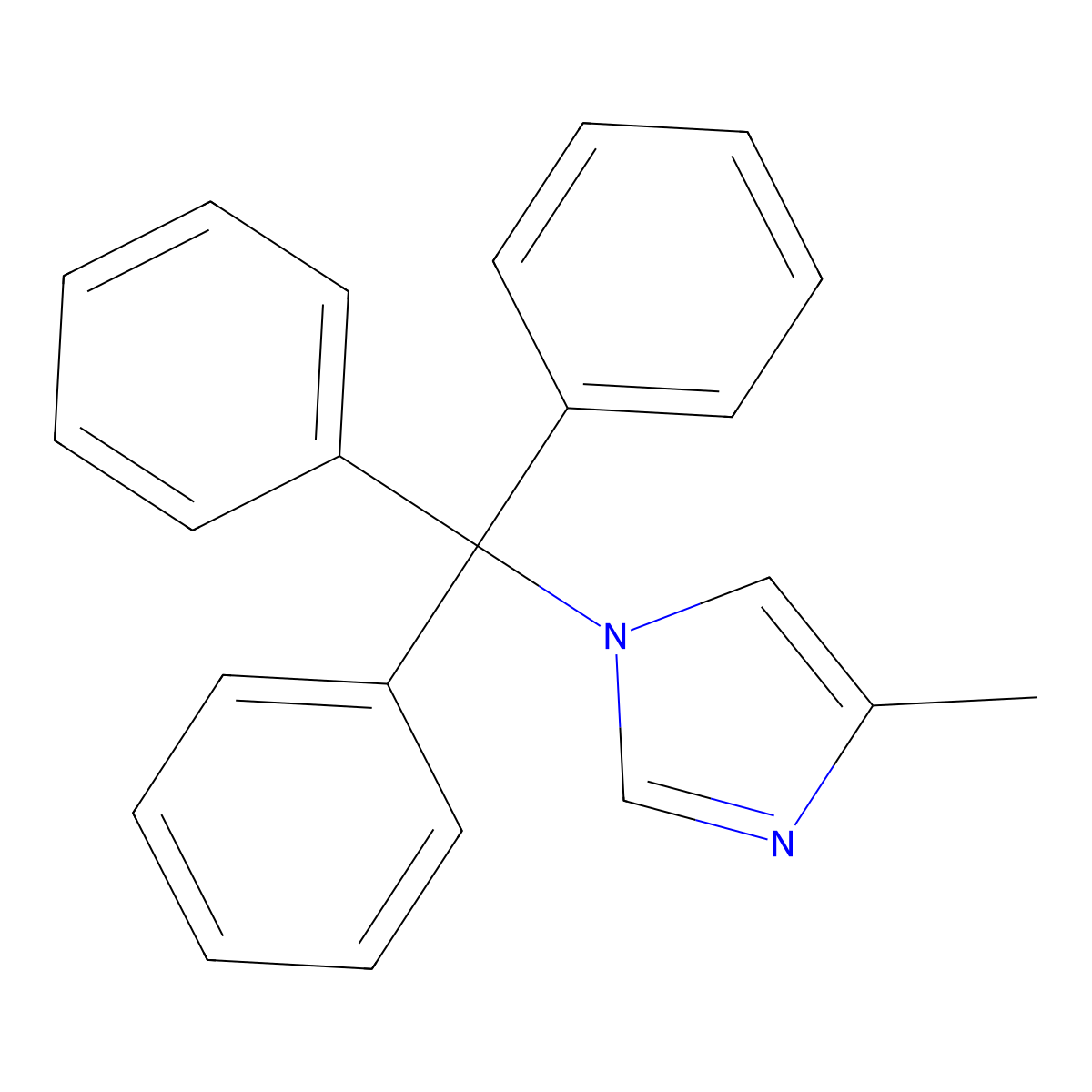 4-Methyl-1-trityl-1H-imidazole molecular structure, CAS 82594-80-7