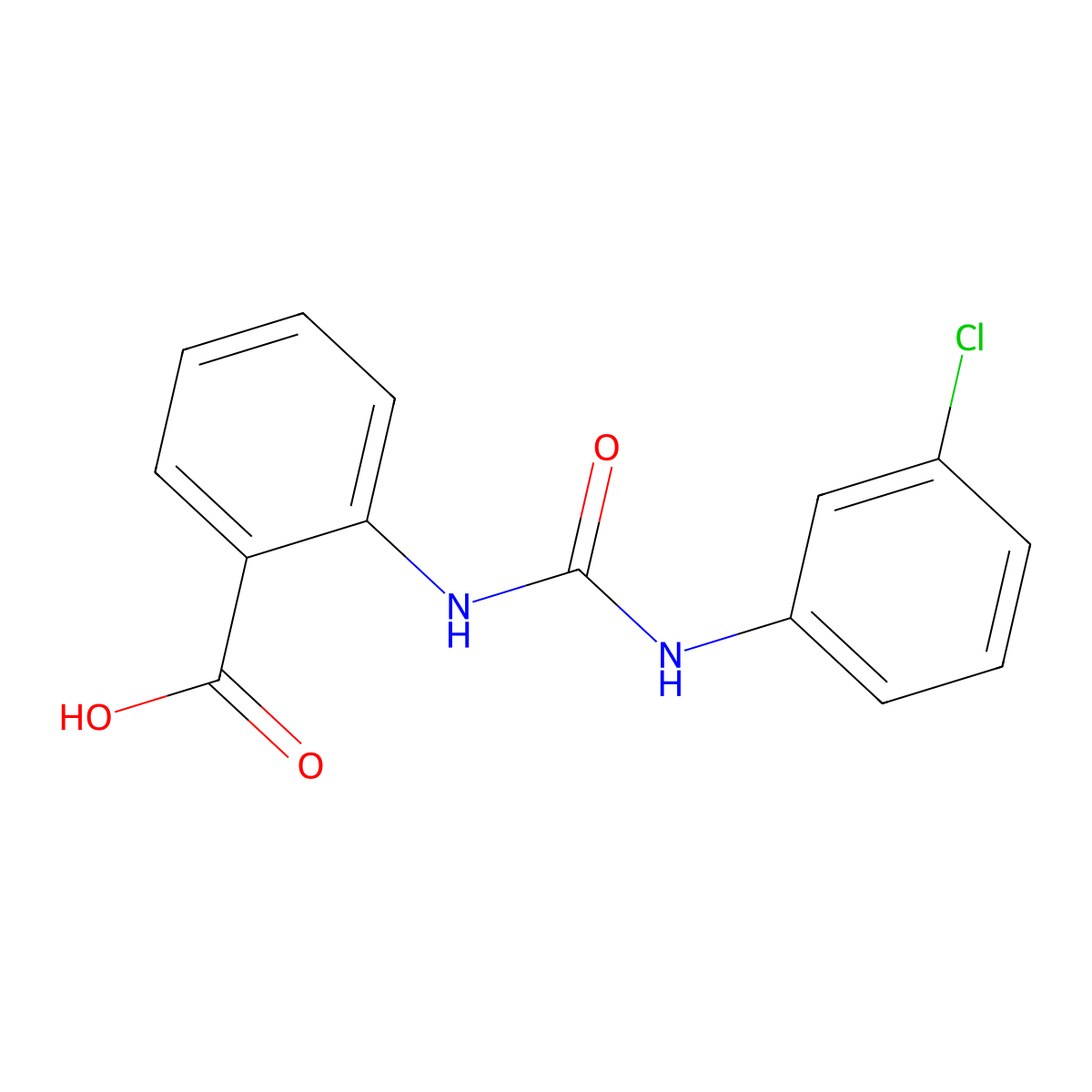 1-(2-Carboxyphenyl)-3-(3-chlorophenyl)urea molecular structure, CAS 82594-83-0