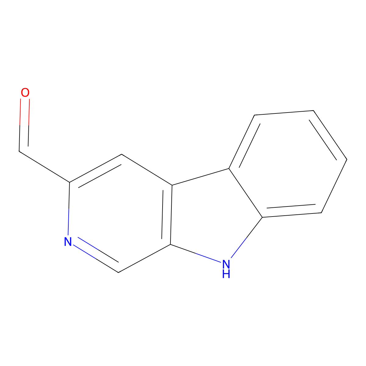 9H-pyrido[3,4-b]indole-3-carbaldehyde molecular structure, CAS 82596-91-6