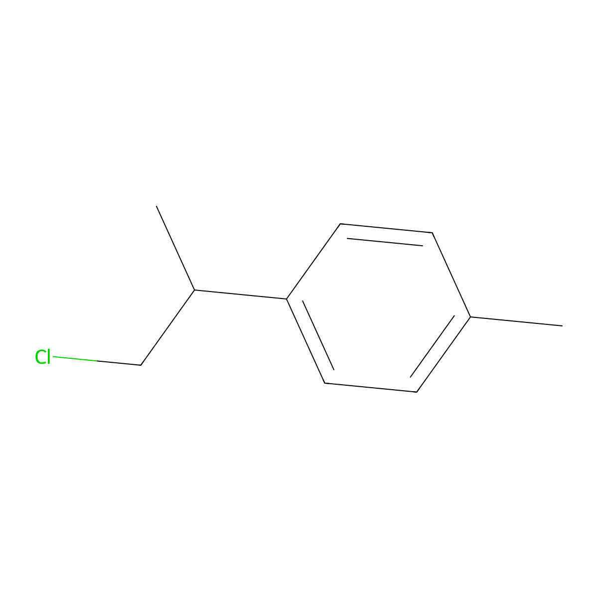 1-(1-Chloropropan-2-yl)-4-methylbenzene molecular structure, CAS 826-00-6