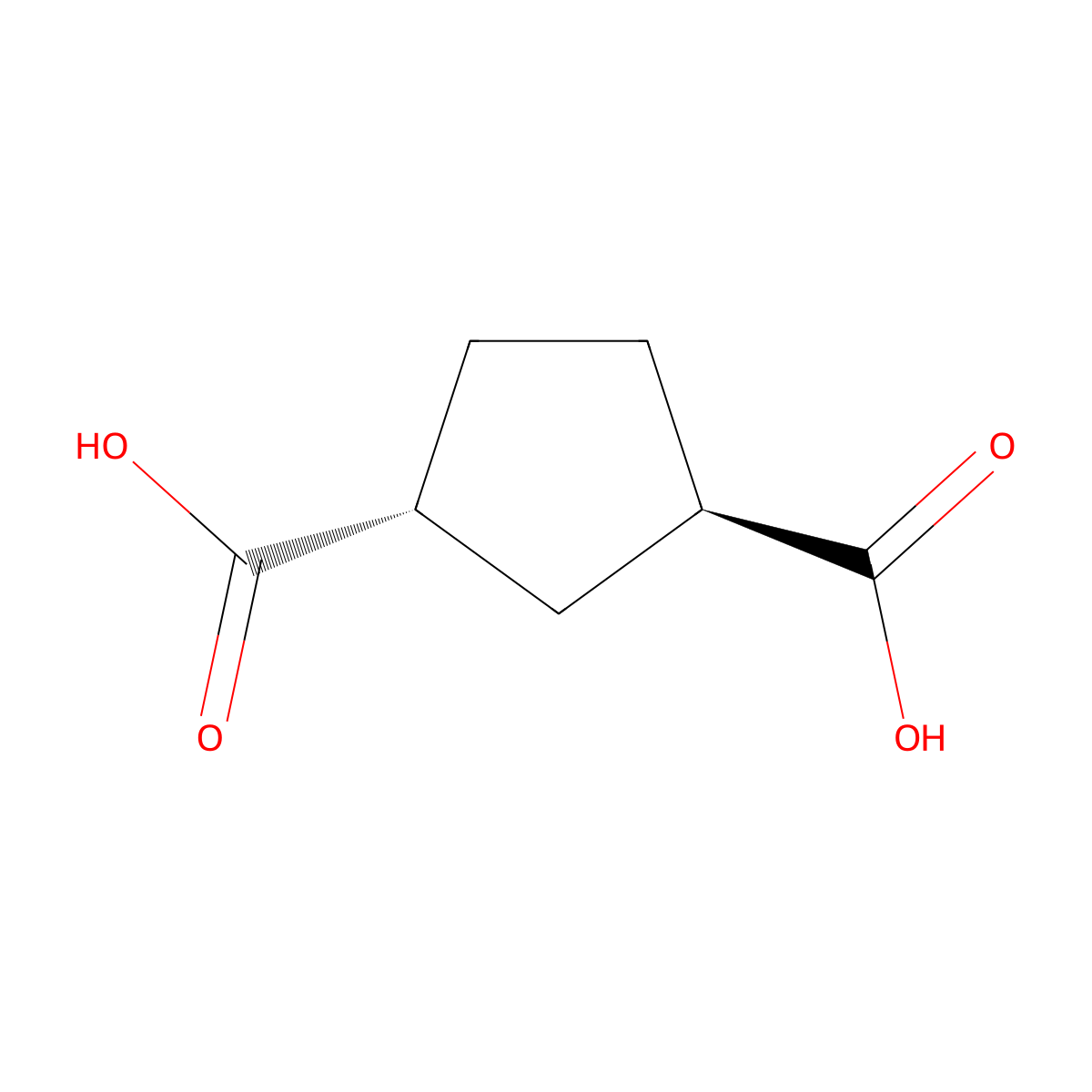 (1R,3R)-cyclopentane-1,3-dicarboxylic acid molecular structure, CAS 826-02-8