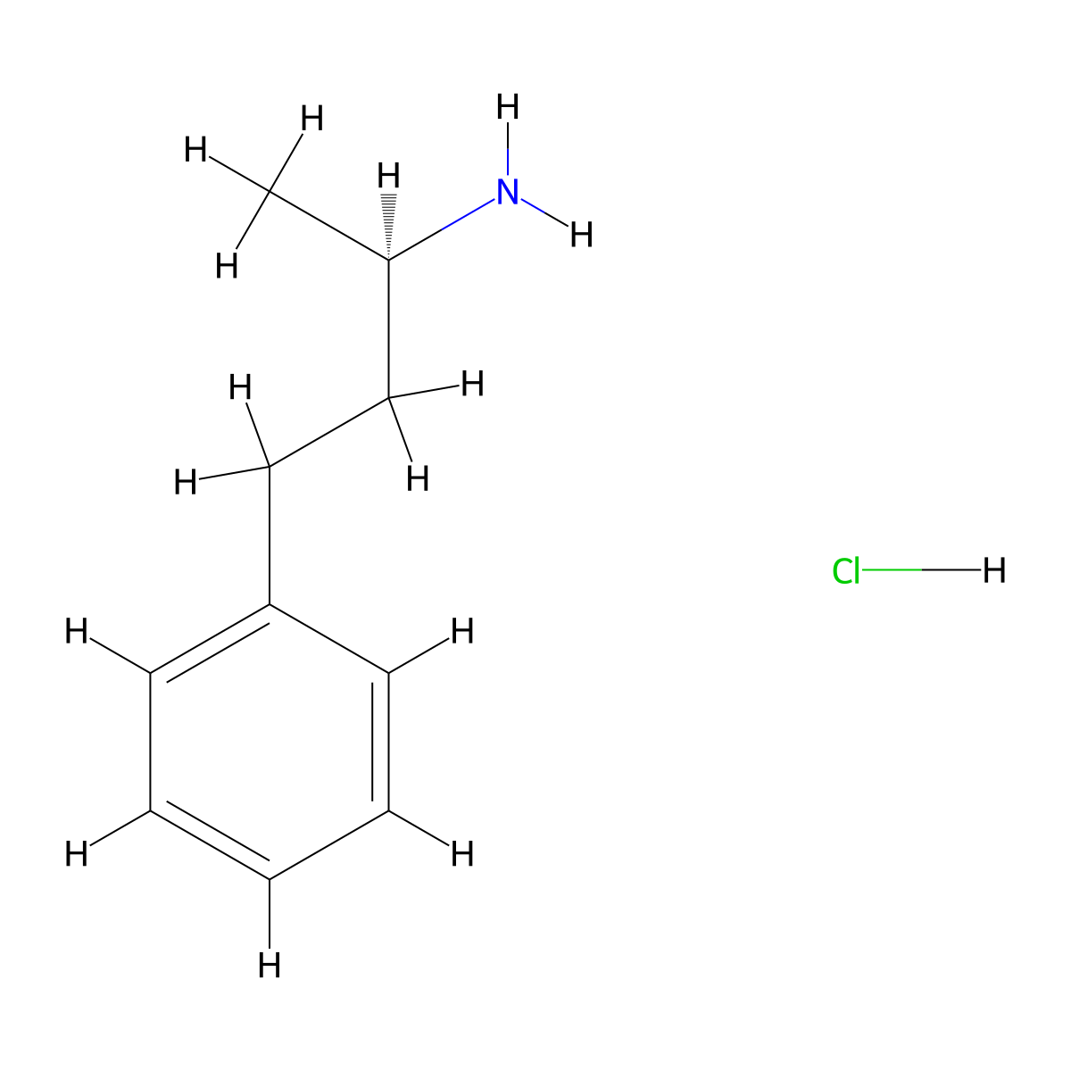 (2R)-4-phenylbutan-2-amine hydrochloride molecular structure, CAS 826-16-4