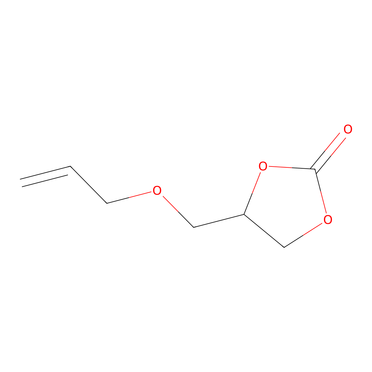4-((Prop-2-en-1-yloxy)methyl)-1,3-dioxolan-2-one molecular structure, CAS 826-29-9