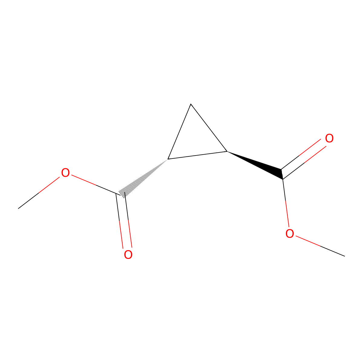 Dimethyl trans-1,2-cyclopropanedicarboxylate molecular structure, CAS 826-35-7