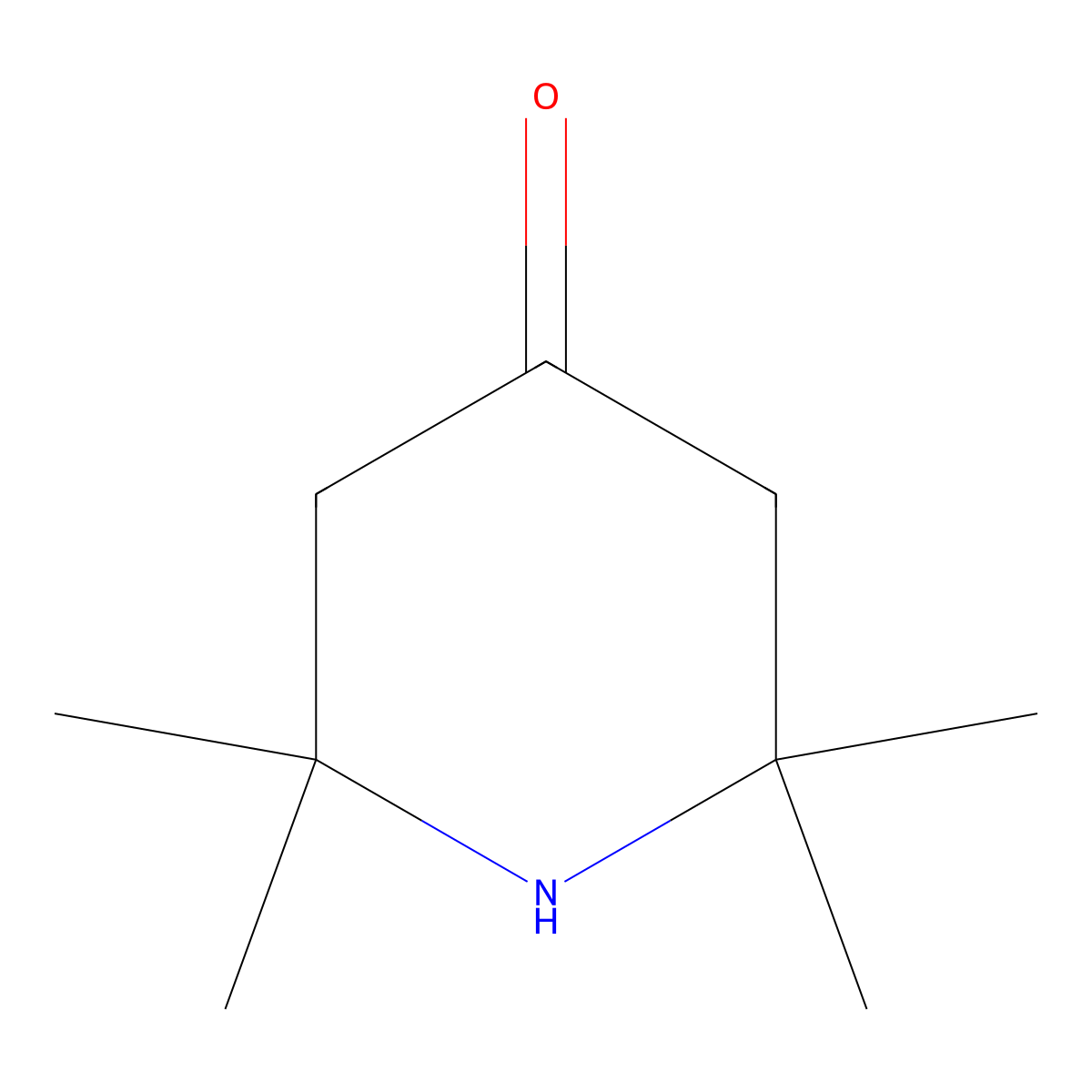 2,2,6,6-Tetramethyl-4-piperidone molecular structure, CAS 826-36-8