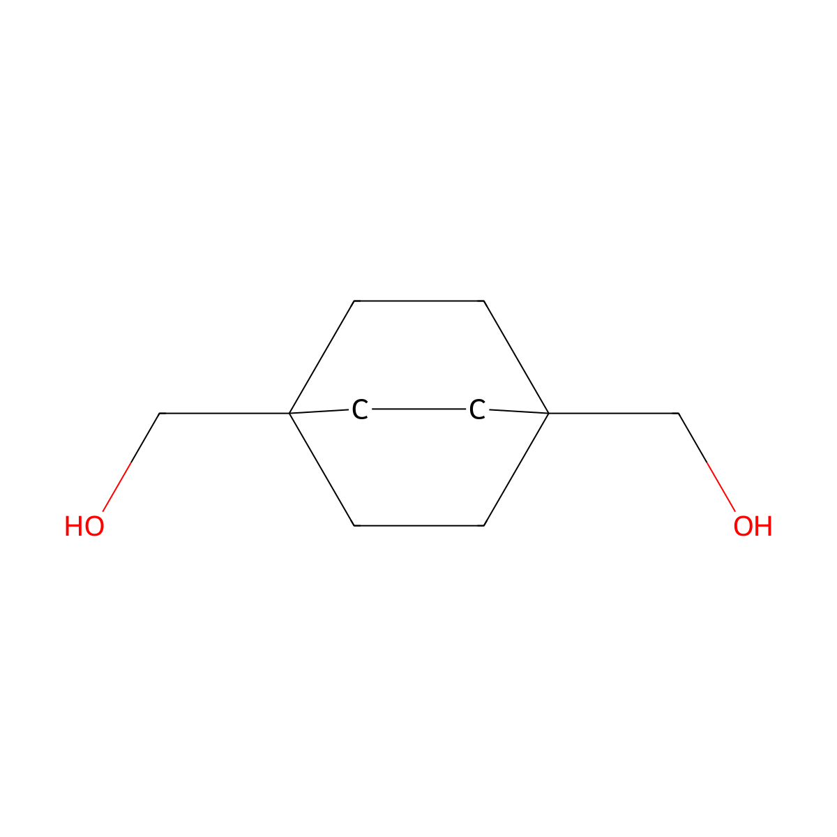 (Bicyclo(2.2.2)octane-1,4-diyl)dimethanol molecular structure, CAS 826-45-9