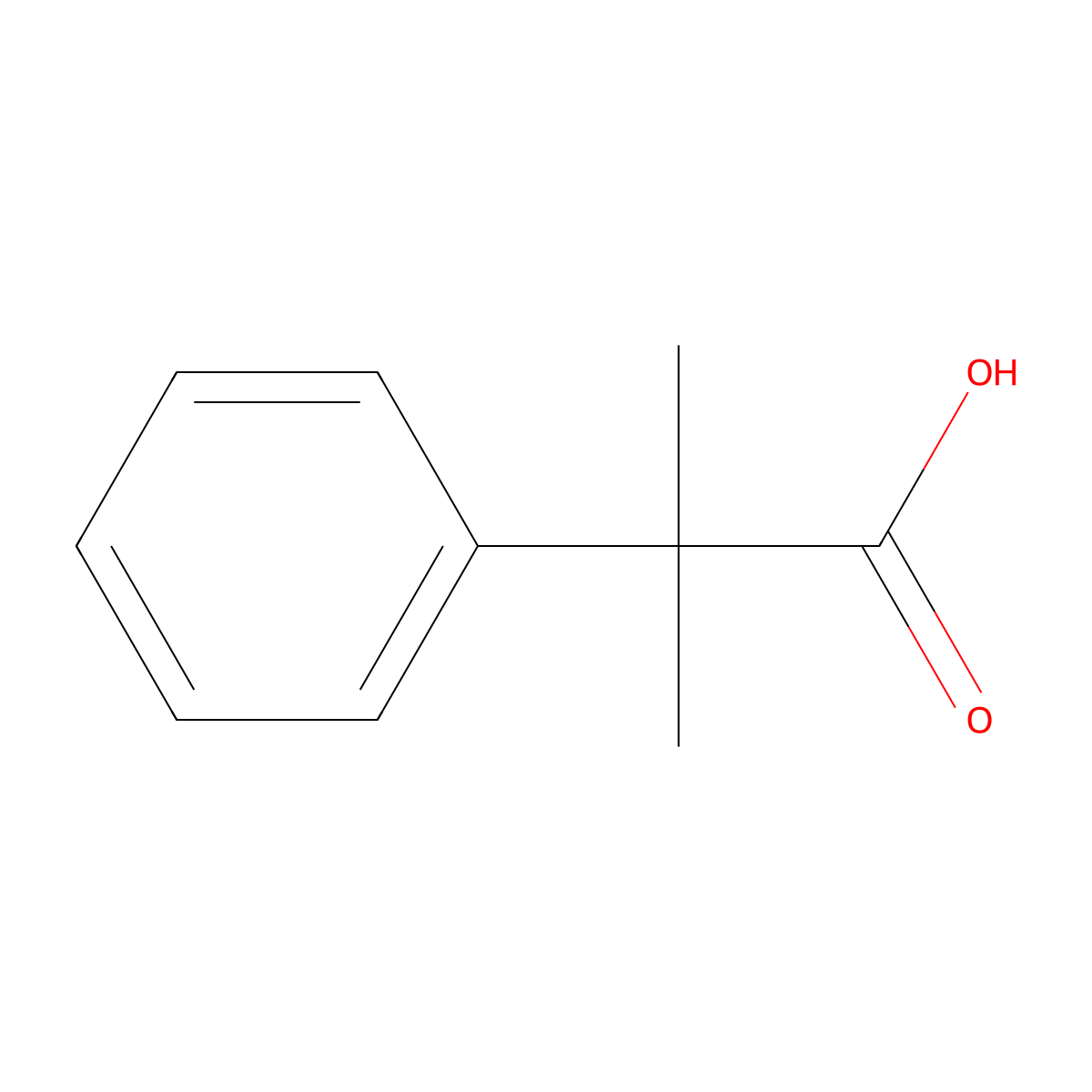 2-Phenylisobutyric acid molecular structure, CAS 826-55-1