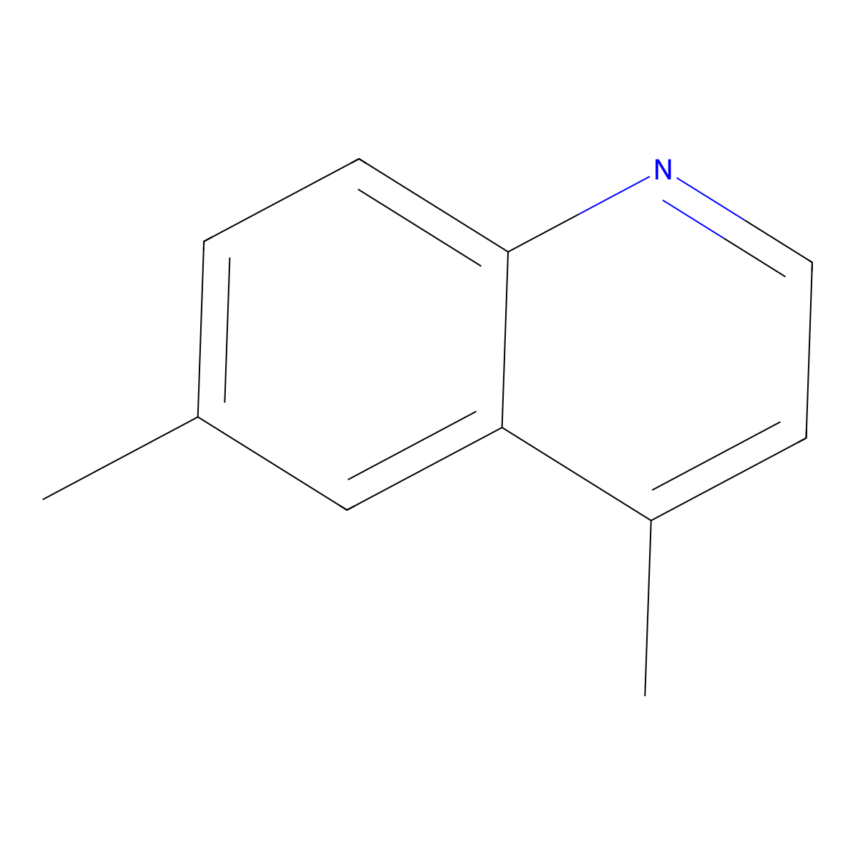 4,6-Dimethylquinoline molecular structure, CAS 826-77-7