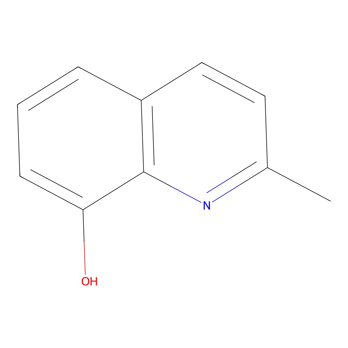 2-Methyl-8-hydroxyquinoline molecular structure, CAS 826-81-3