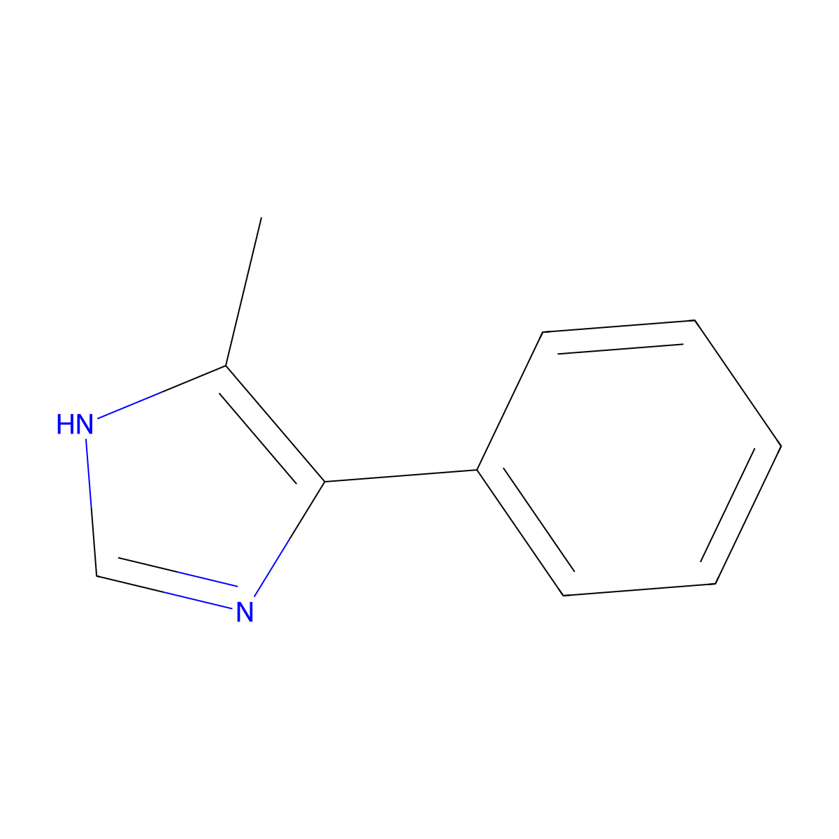 5-methyl-4-phenyl-1H-imidazole molecular structure, CAS 826-83-5