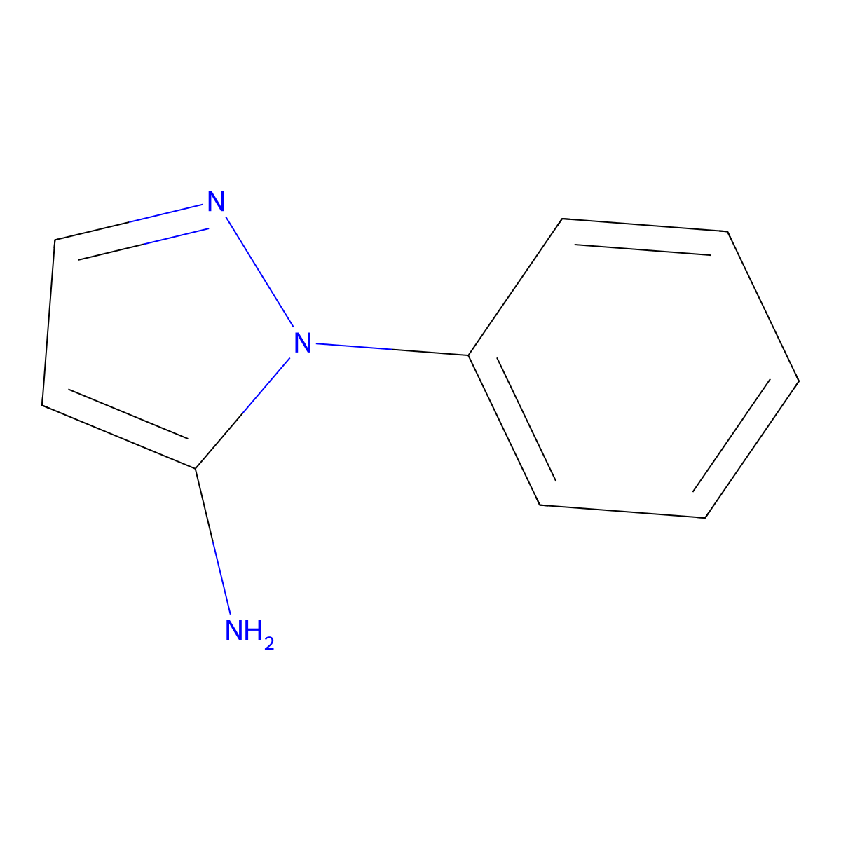 1-Phenylpyrazol-5-ylamine molecular structure, CAS 826-85-7