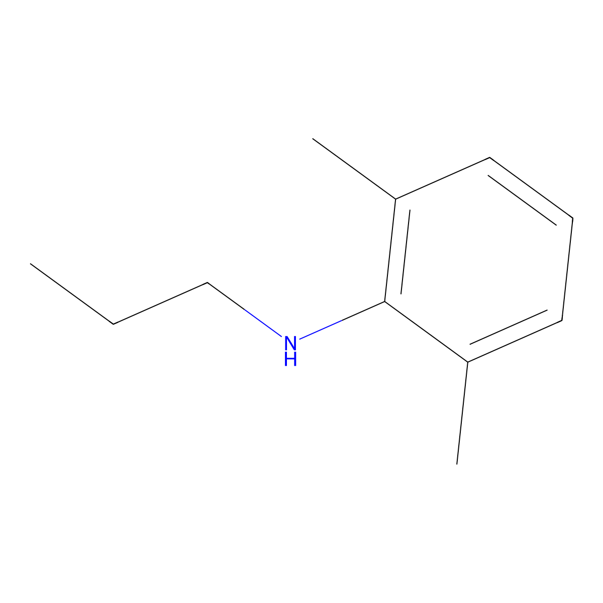 N-(2,6-dimethylphenyl)-N-propylamine molecular structure, CAS 826-99-3