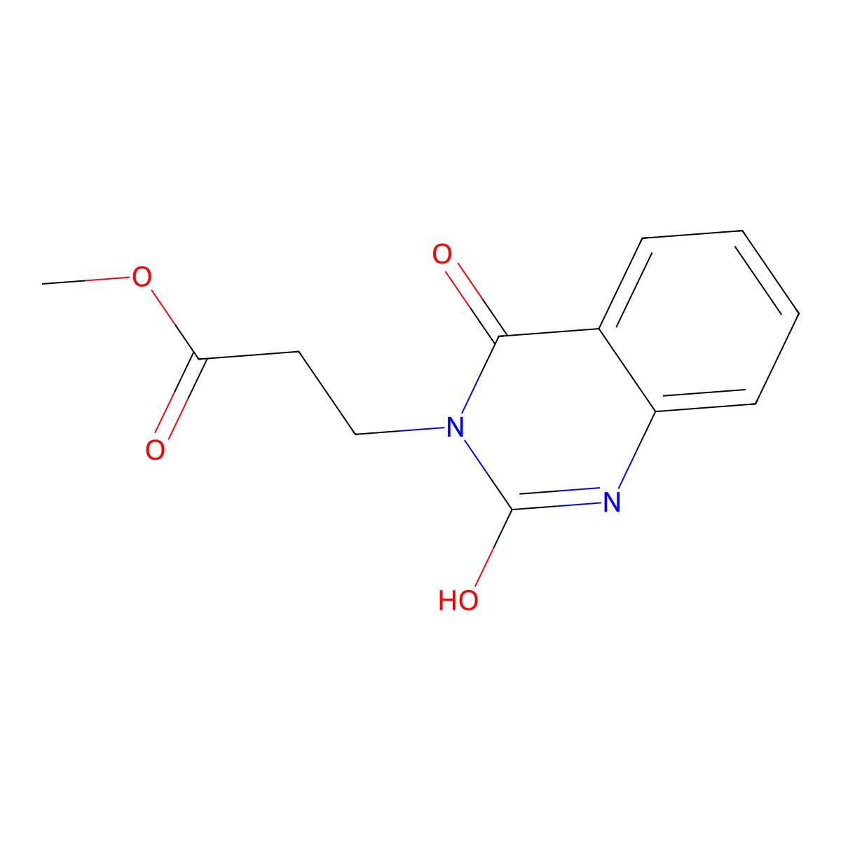 Methyl 1,4-dihydro-2,4-dioxo-3(2H)-quinazolinepropanoate molecular structure, CAS 82603-70-1
