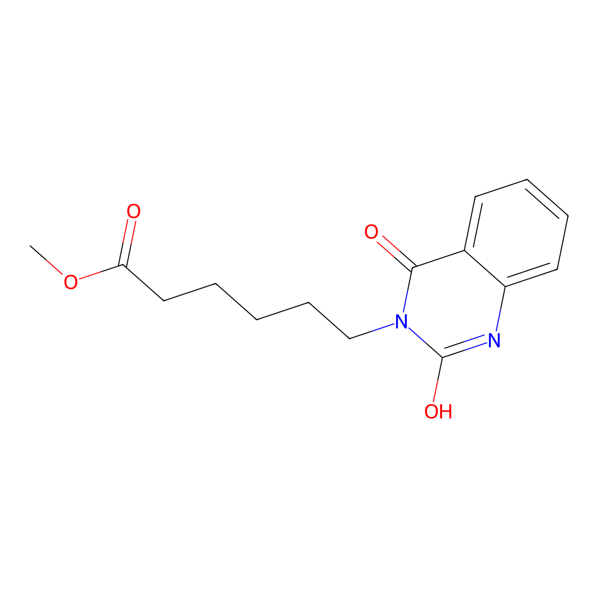 Methyl 6-(2,4-dioxo-1,2,3,4-tetrahydroquinazolin-3-yl)hexanoate molecular structure, CAS 82603-71-2