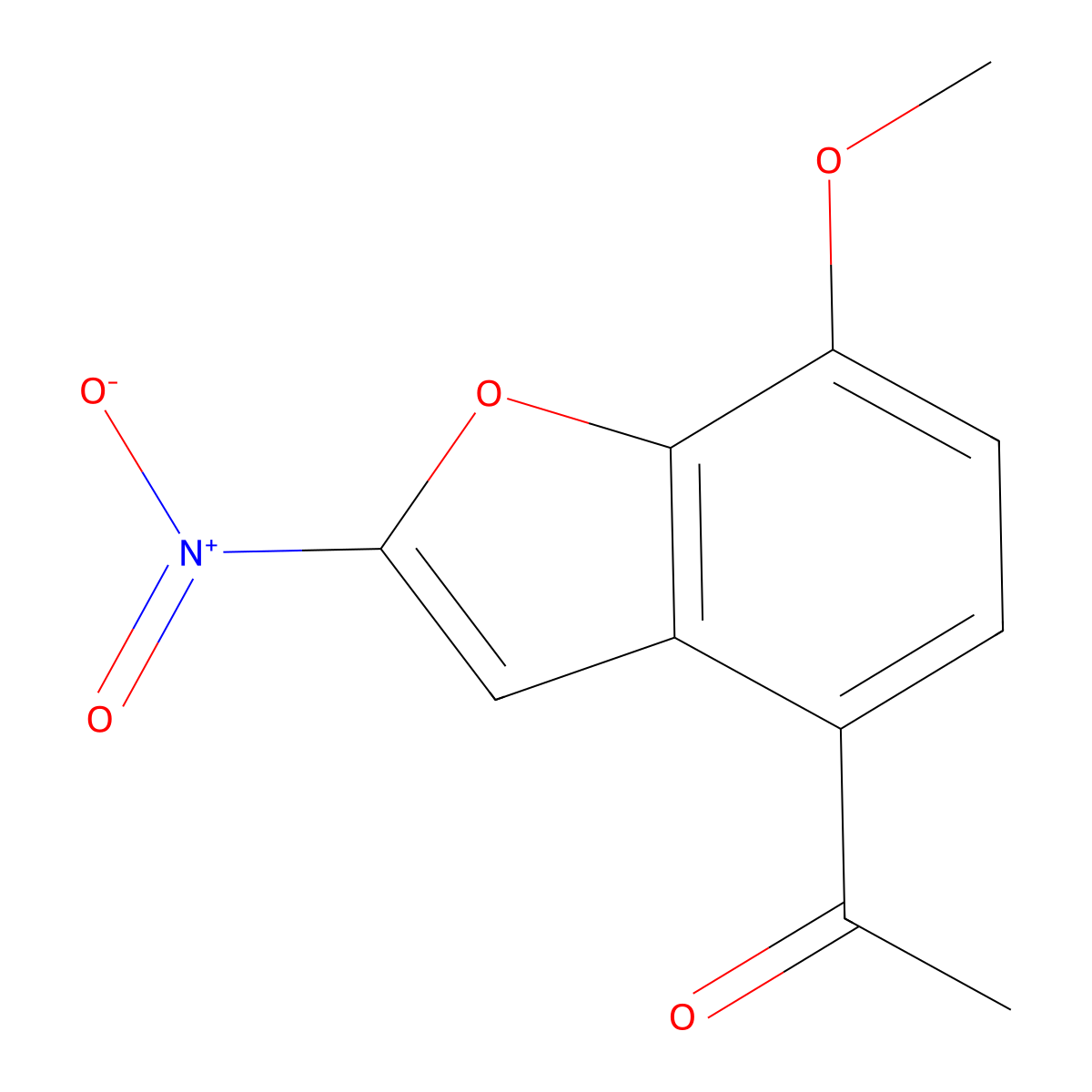 1-(7-Methoxy-2-nitrobenzofuran-4-yl)ethanone molecular structure, CAS 82607-31-6
