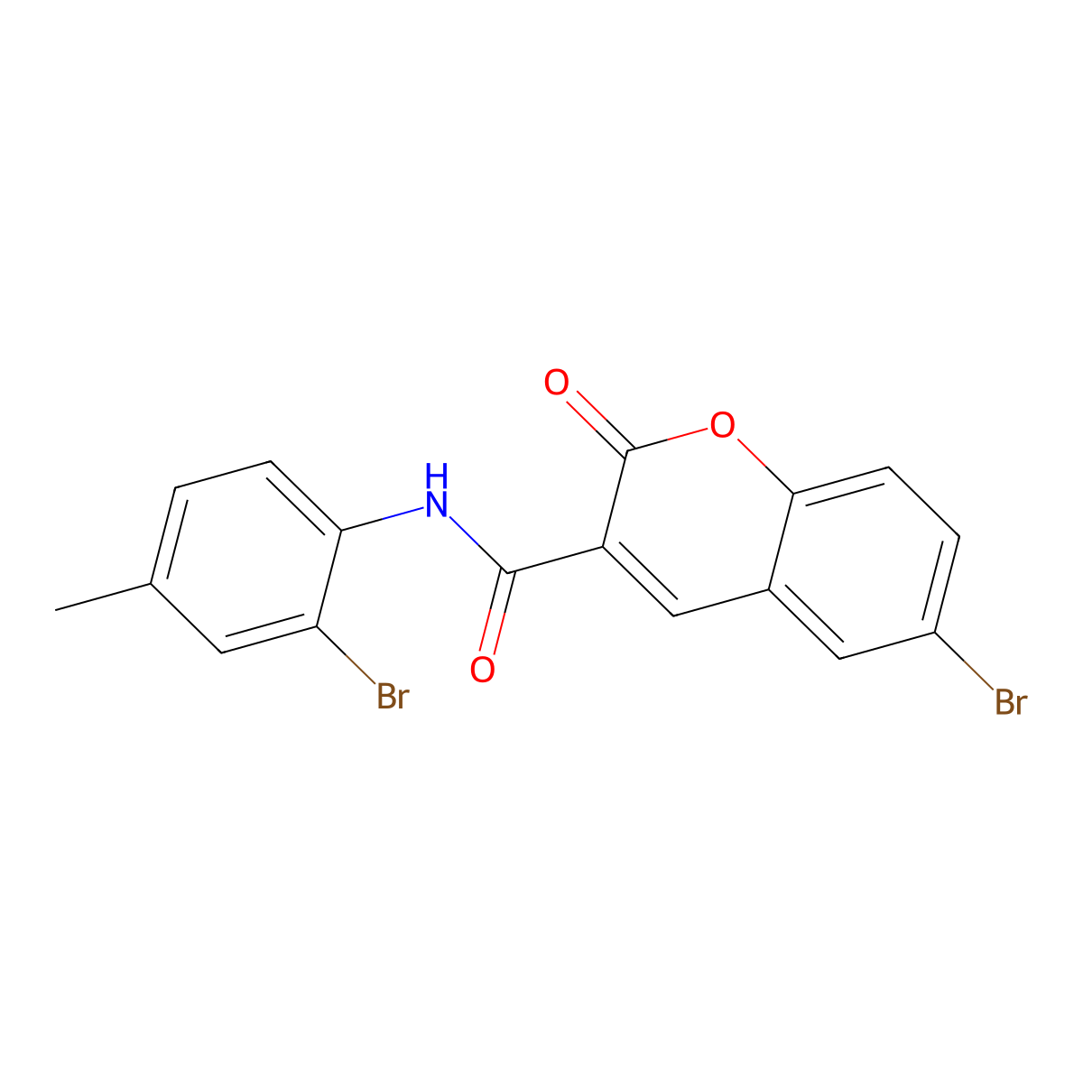 6-bromo-N-(2-bromo-4-methylphenyl)-2-oxo-2H-chromene-3-carboxamide molecular structure, CAS 82607-34-9