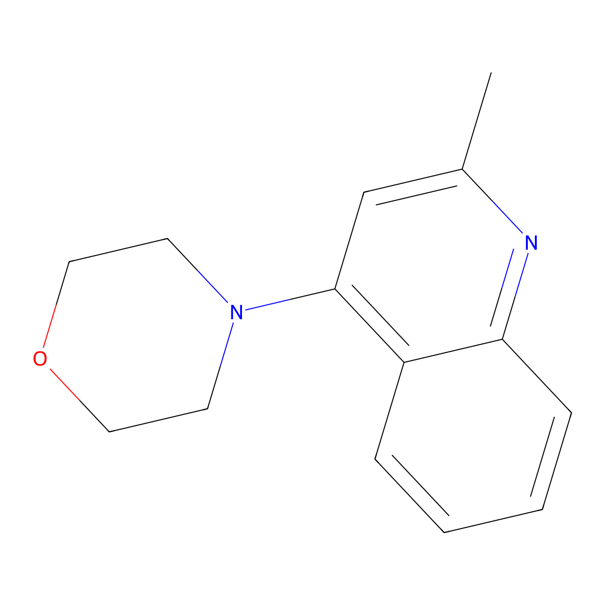 2-Methyl-4-morpholinoquinoline molecular structure, CAS 82607-87-2