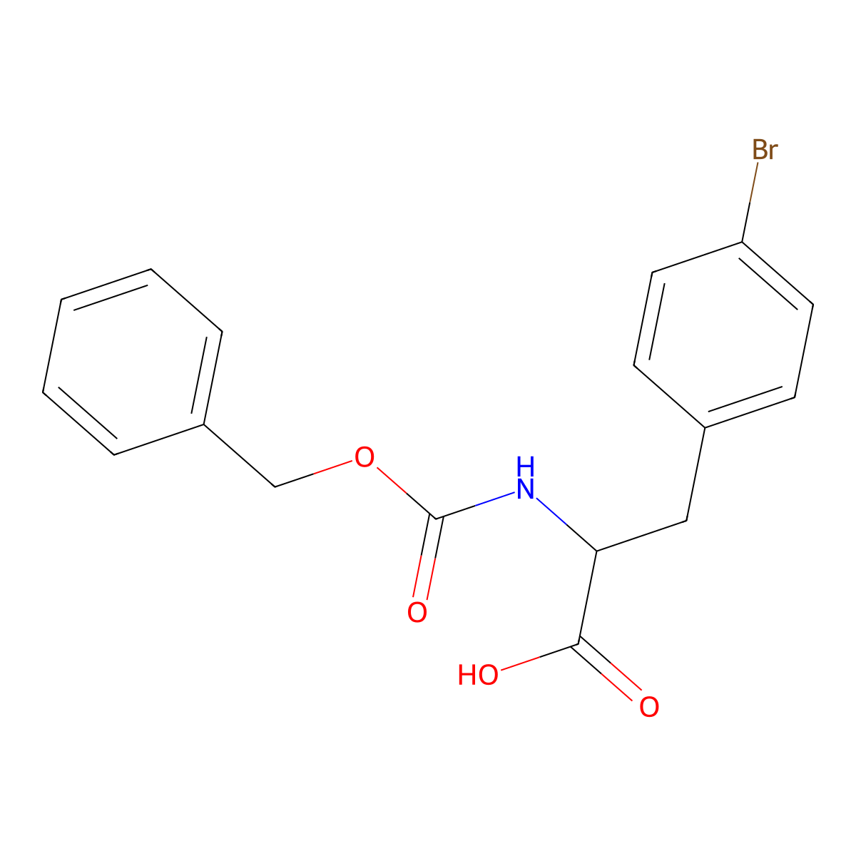 2-{[(Benzyloxy)carbonyl]amino}-3-(4-bromophenyl)propanoic acid molecular structure, CAS 82611-57-2