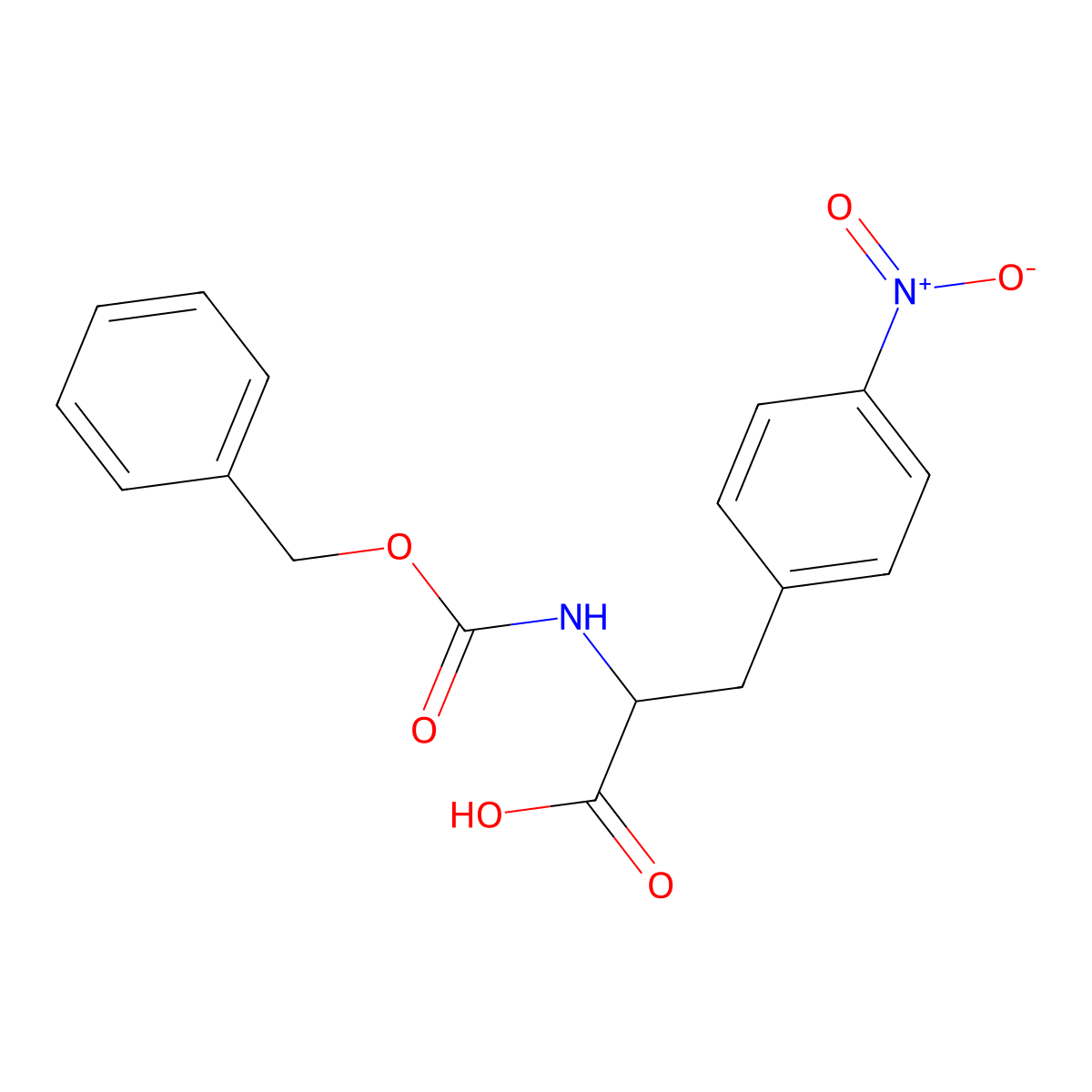2-(((Benzyloxy)carbonyl)amino)-3-(4-nitrophenyl)propanoic acid molecular structure, CAS 82611-60-7
