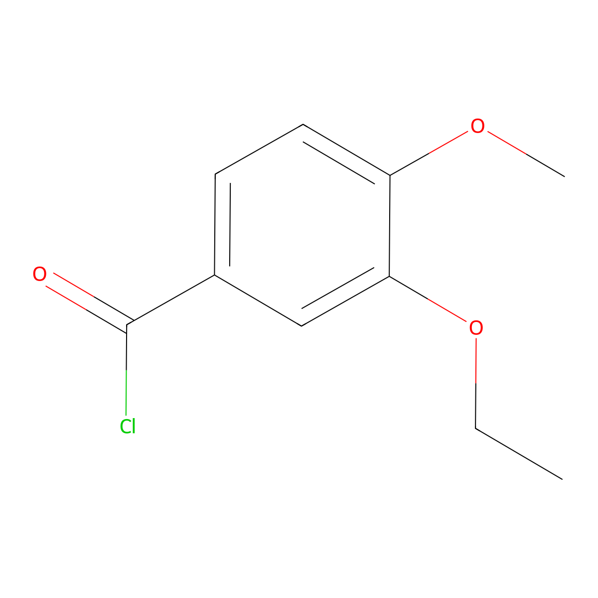 3-Ethoxy-4-methoxybenzoyl chloride molecular structure, CAS 82613-08-9