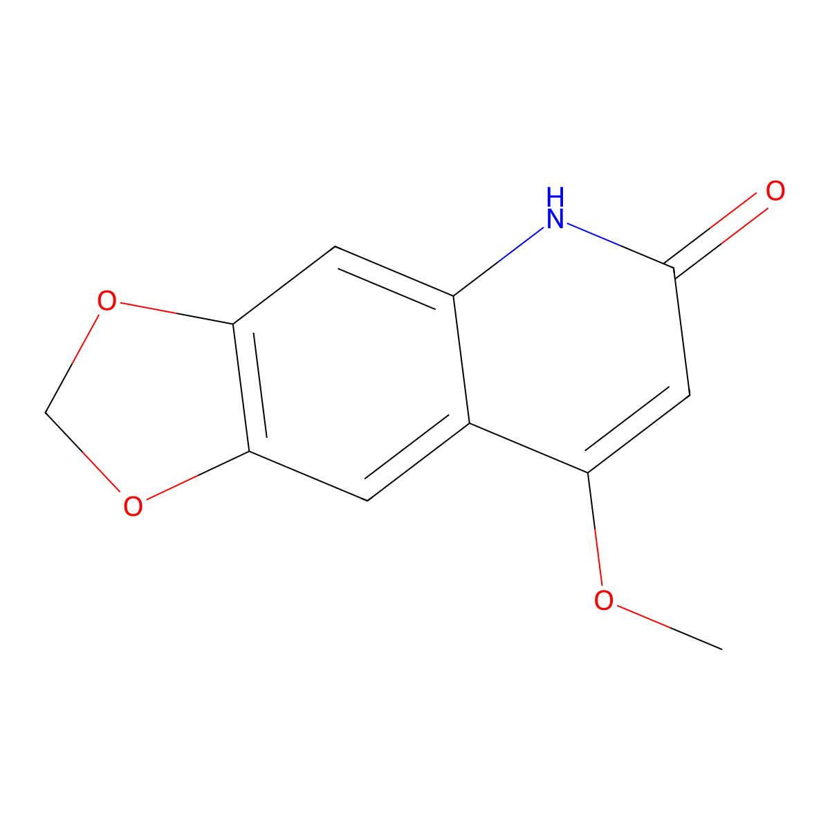 8-Methoxy-1,3-dioxolo[4,5-g]quinolin-6(5H)-one molecular structure, CAS 82613-16-9