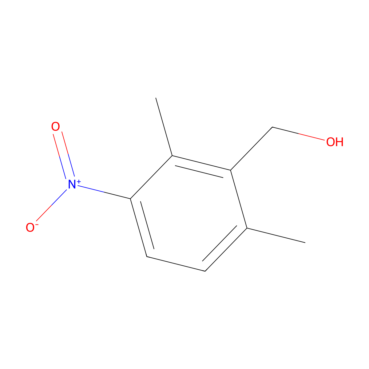 (2,6-Dimethyl-3-nitrophenyl)methanol molecular structure, CAS 82617-29-6