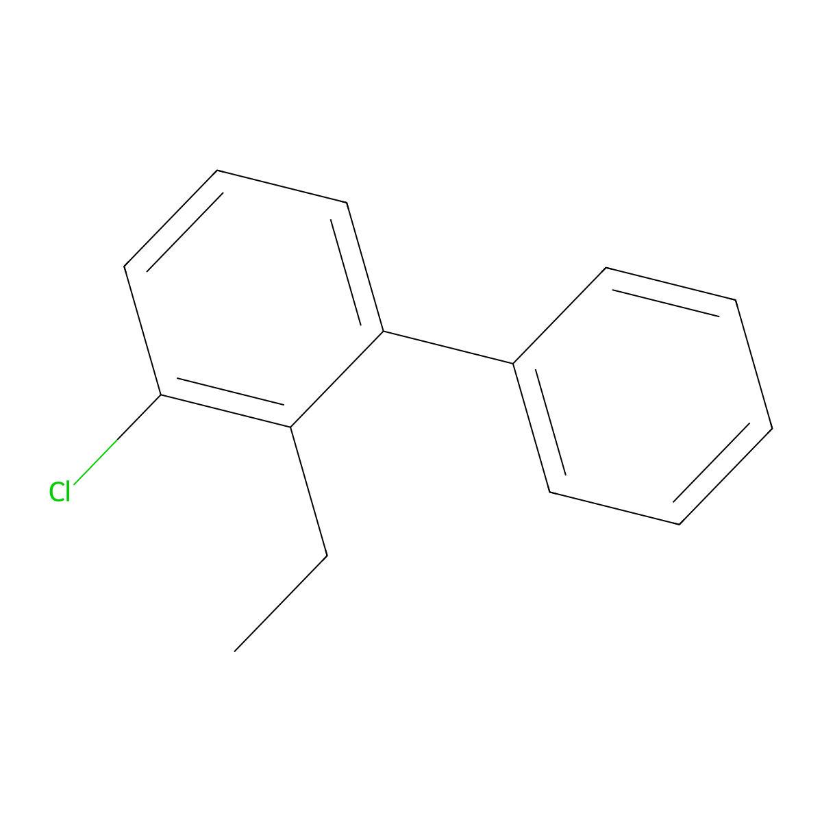 3-Chloro-2-ethyl-1,1'-biphenyl molecular structure, CAS 82617-40-1