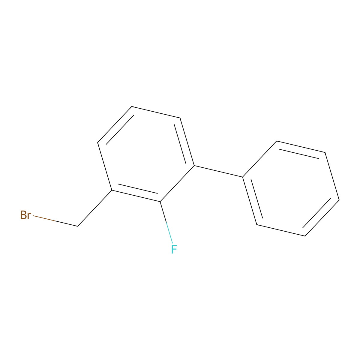 3-(Bromomethyl)-2-fluoro-1,1'-biphenyl molecular structure, CAS 82617-48-9
