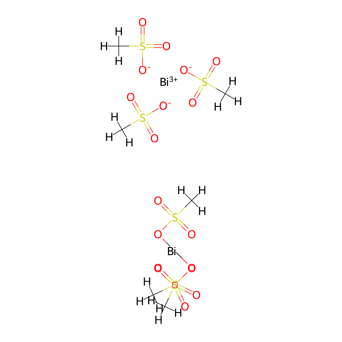 Methanesulfonic acid, bismuth(3+) salt (3:1) molecular structure, CAS 82617-81-0