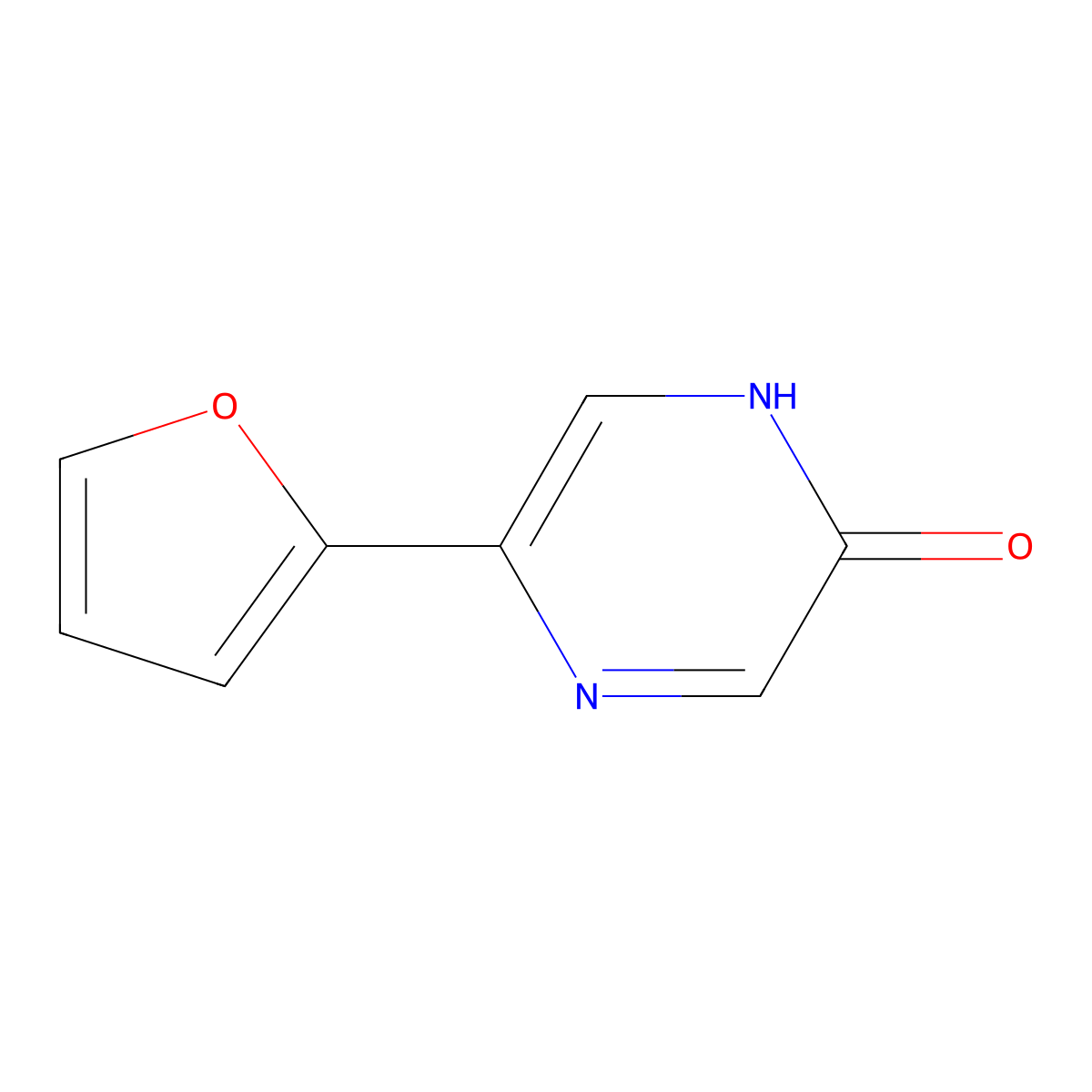 5-(2-Furyl)-2(1H)-pyrazinone molecular structure, CAS 82619-62-3