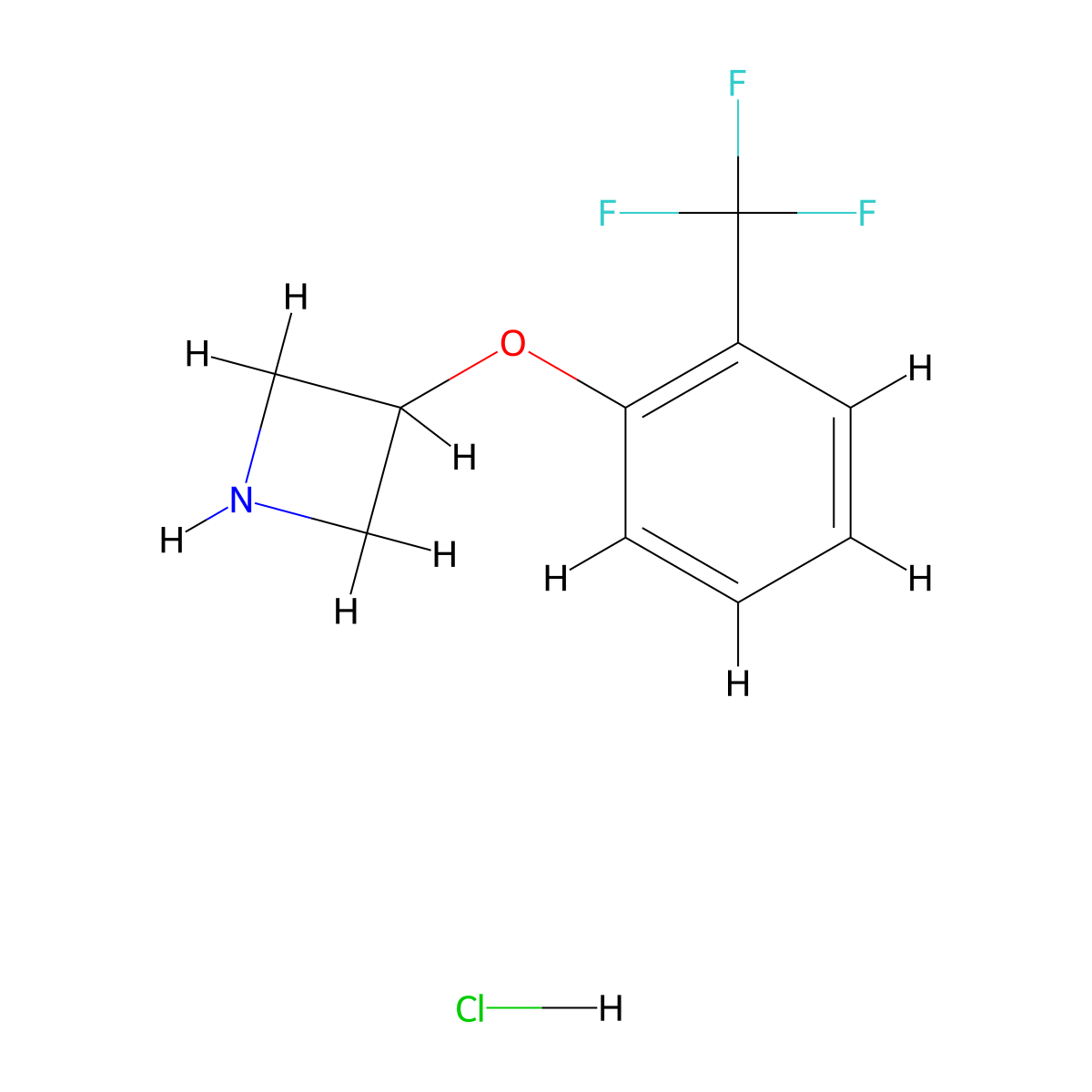 3-(2-(Trifluoromethyl)phenoxy)azetidine hydrochloride molecular structure, CAS 82622-46-6