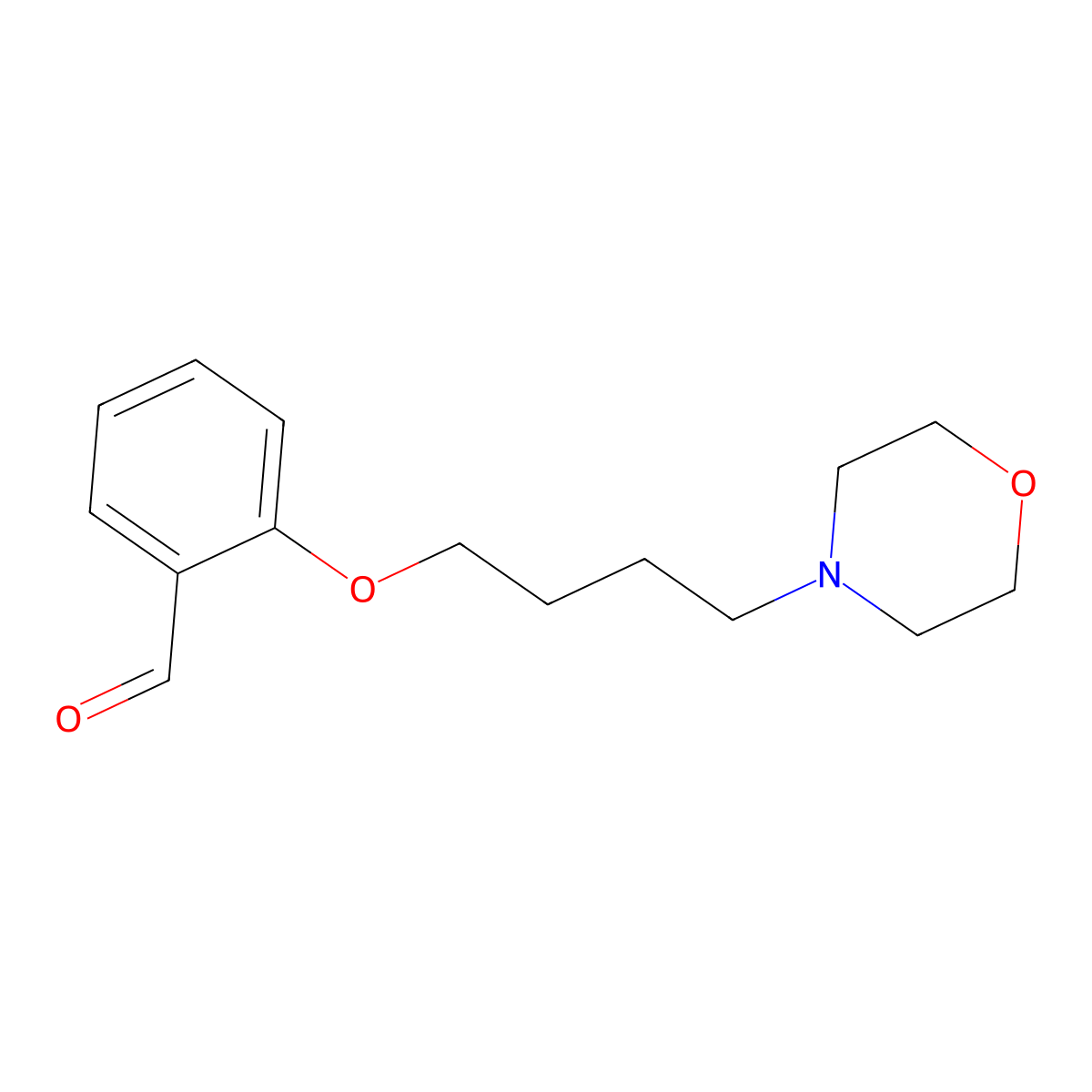 2-[4-(4-Morpholinyl)butoxy]benzaldehyde molecular structure, CAS 82625-41-0