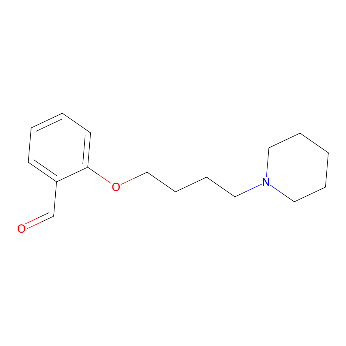 2-[4-(1-Piperidinyl)butoxy]benzaldehyde molecular structure, CAS 82625-42-1